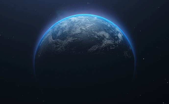 a planet in space